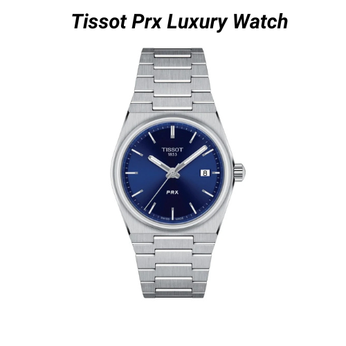 Tissot PRX Luxury Watch – Silver with Blue Dial