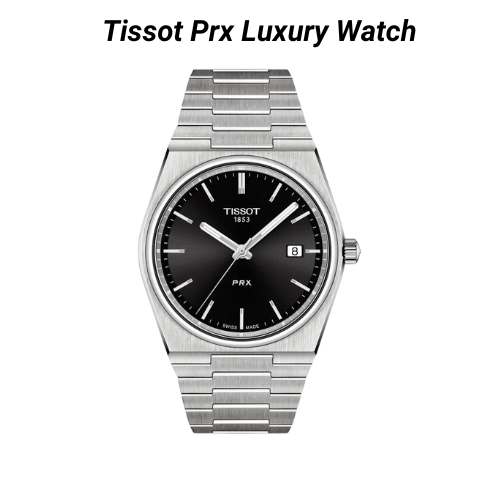 Tissot PRX Luxury Watch – Silver with Black Dial